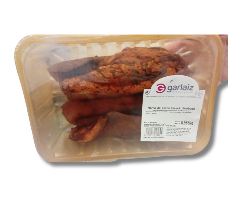 Morro de cerdo adobado curado 4x0,5 kg aprox.