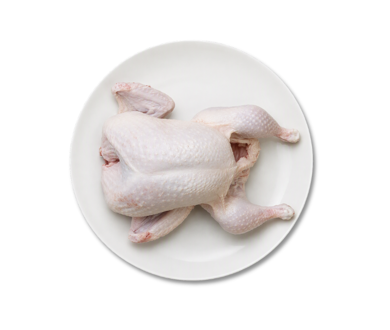 Pava entera limpia 4,5-5,5, kg (1 caja de 2 piezas)