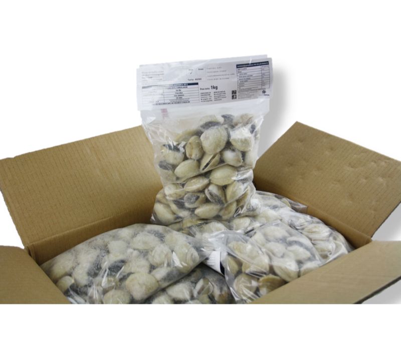Almeja blanca del Pacífico 40-60 piezas/kg (6 bolsas de 1 kg)