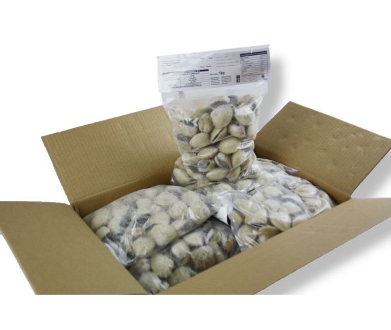 Almeja blanca del Pacífico 40-60 piezas/kg (6 bolsas de 1 kg)