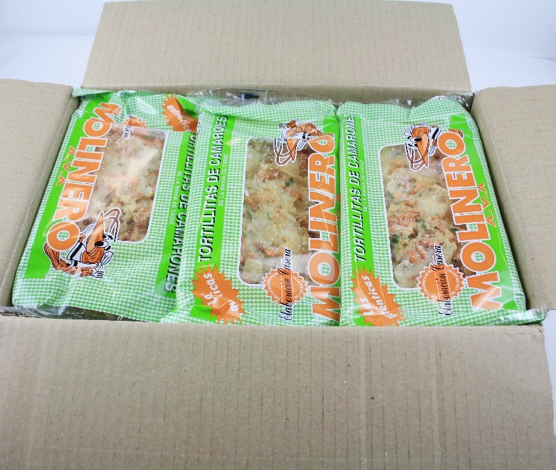 Tortillas de camarón (1 caja de 3,6 kg)