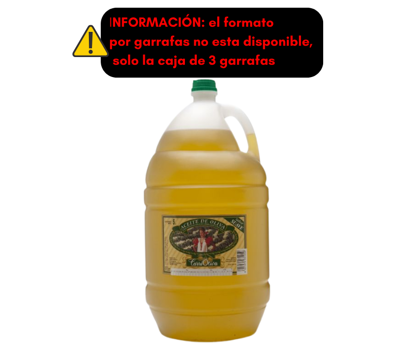 Aceite de oliva suave (3 garrafas de 5l)