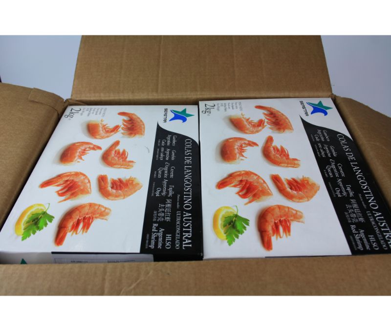 Cola de langostino austral con piel nº2 (1 estuche de 2 kg)
