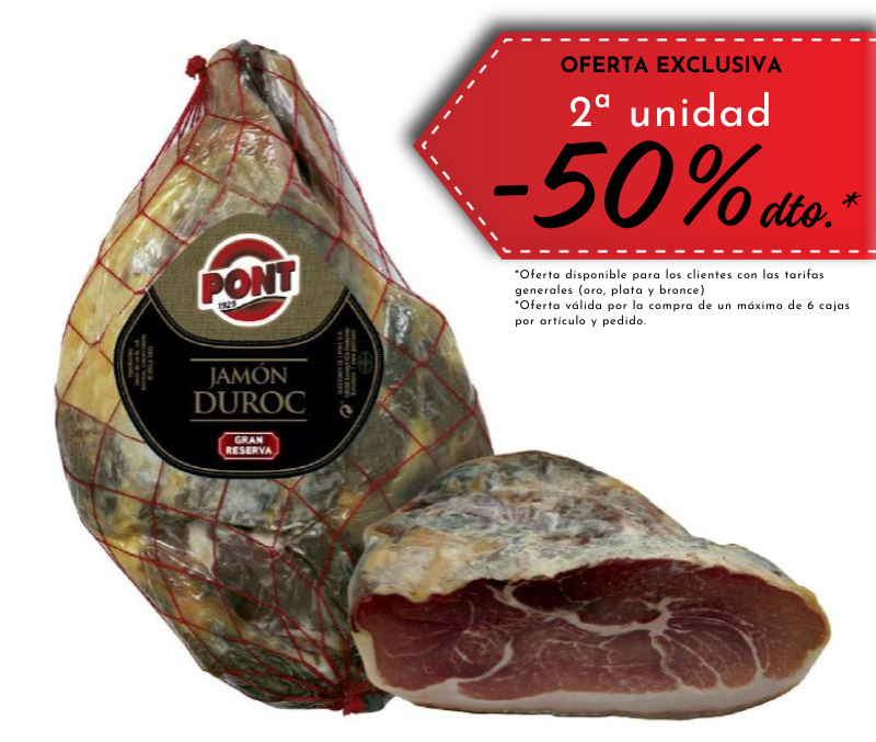 Centro jamón duroc (1 pieza de 6,5 kg aprox.)