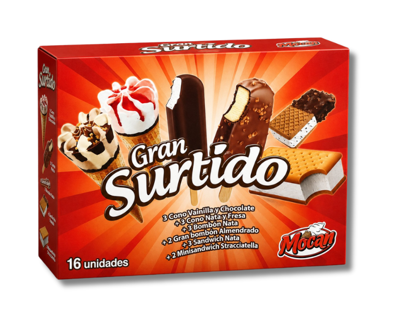 Helado surtido familiar (1 caja de 1,4 kg)