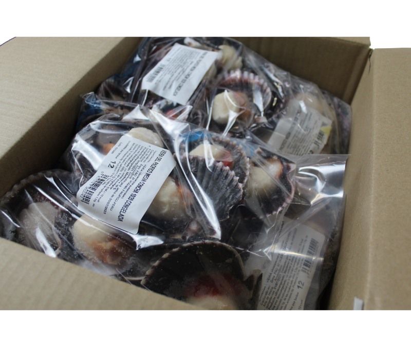 Vieira media concha Pacífico (10 bolsas de 600 g)
