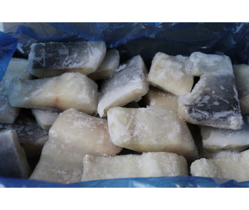 Porciones de carbonero con piel 20% 100 - 150 g (1 caja de 5 kg)