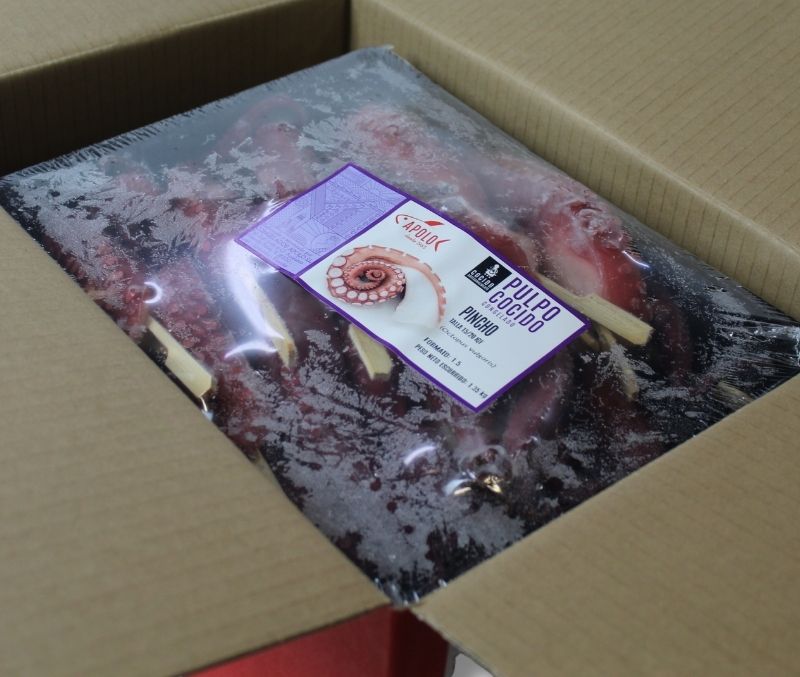 Pincho de pulpo cocido 15/20 (2 bandejas de 1,5 kg)