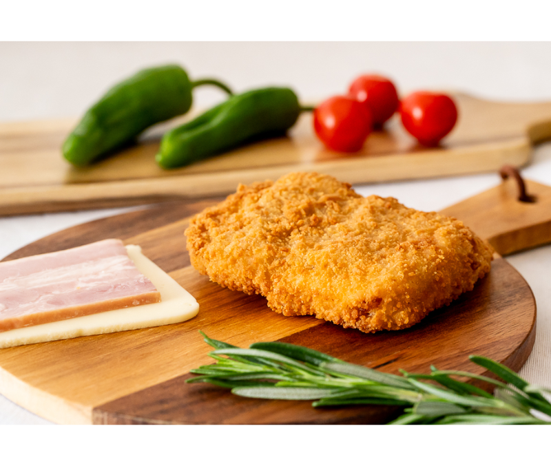 Cachopo de pollo con queso y bacon IQF 200G 1X3Kg
