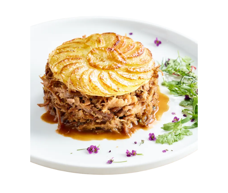 Carne de pato confitada desmigada (6 bolsas de 1,5kg)