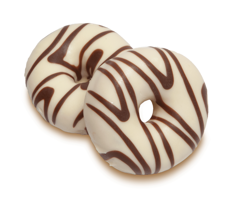Mini hoops white rayado (60 unidades de 38 g)