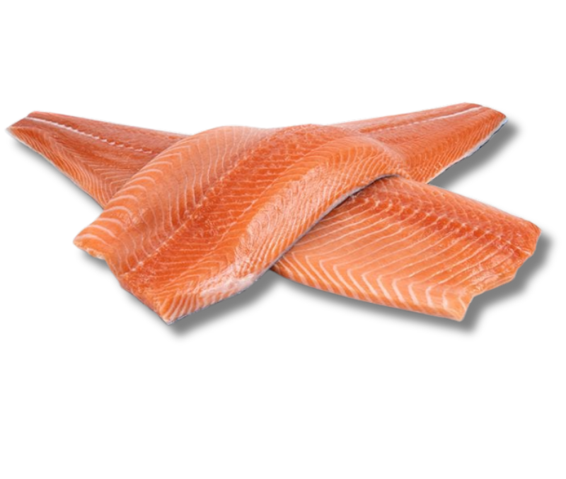 Salmón ahumado precortado con piel (10 bolsas de 1 kg)