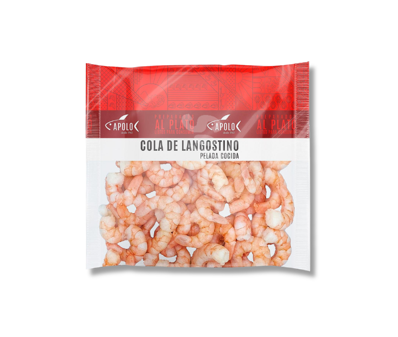 Cola de langostino sin piel cocida desv 70-90 piezas  (1 bolsa de 1 kg)