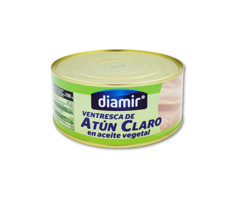 Ventresca de atún claro en aceite vegetal (12 latas de 1 kg)