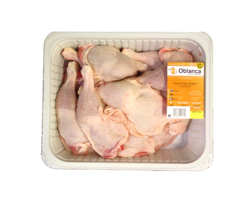 Muslos de pollo 140 - 200 g/pieza (1 bandeja de 3 kg)