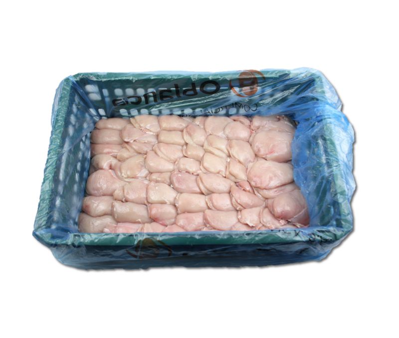 Pechuga de pollo fileteada 80 - 110 g/pieza (1 caja de 10 kg)