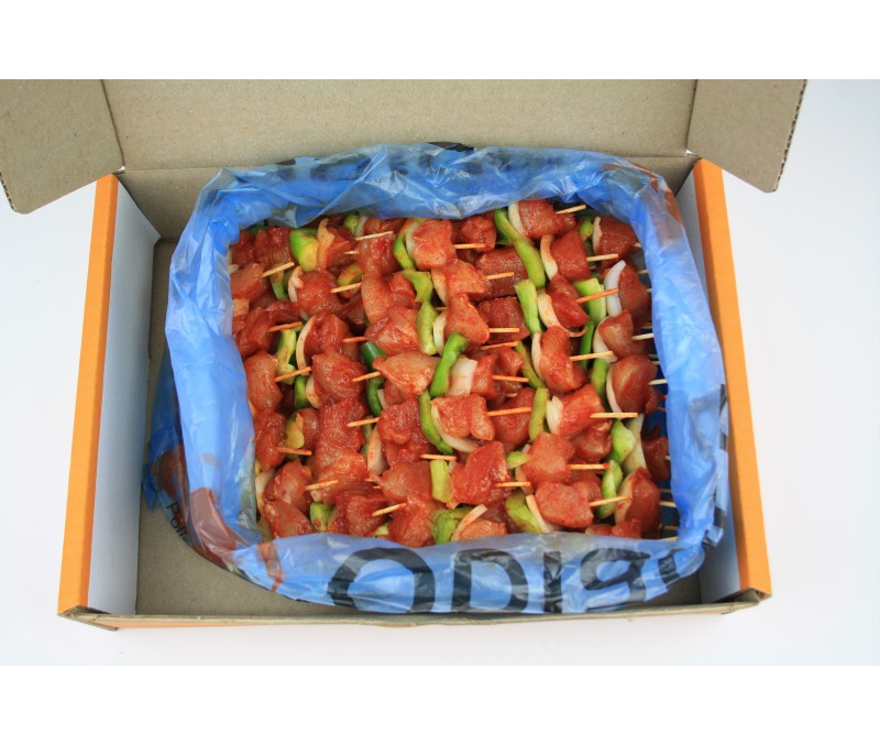 Minibrocheta pollo (1 caja de 2,5 kg)