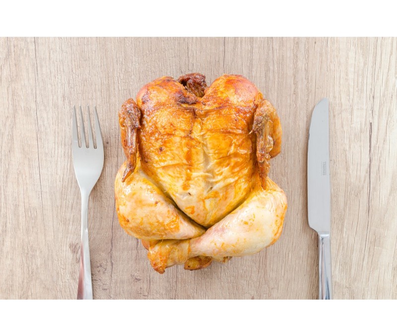 Pollo entero amarillo grande 7E (1 pieza de 2,2 - 2,5 kg)