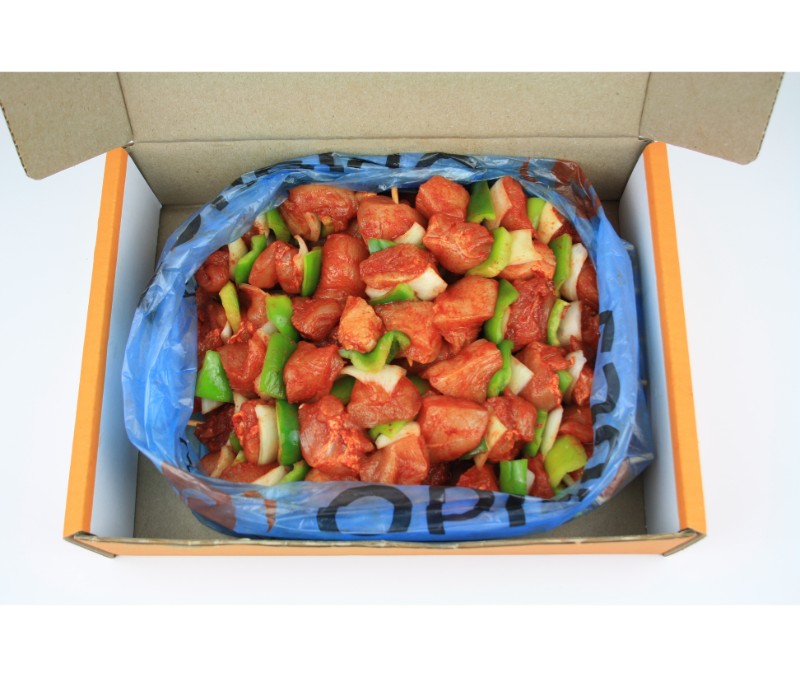 Brochetas de pollo (1 caja de 2,5 kg)