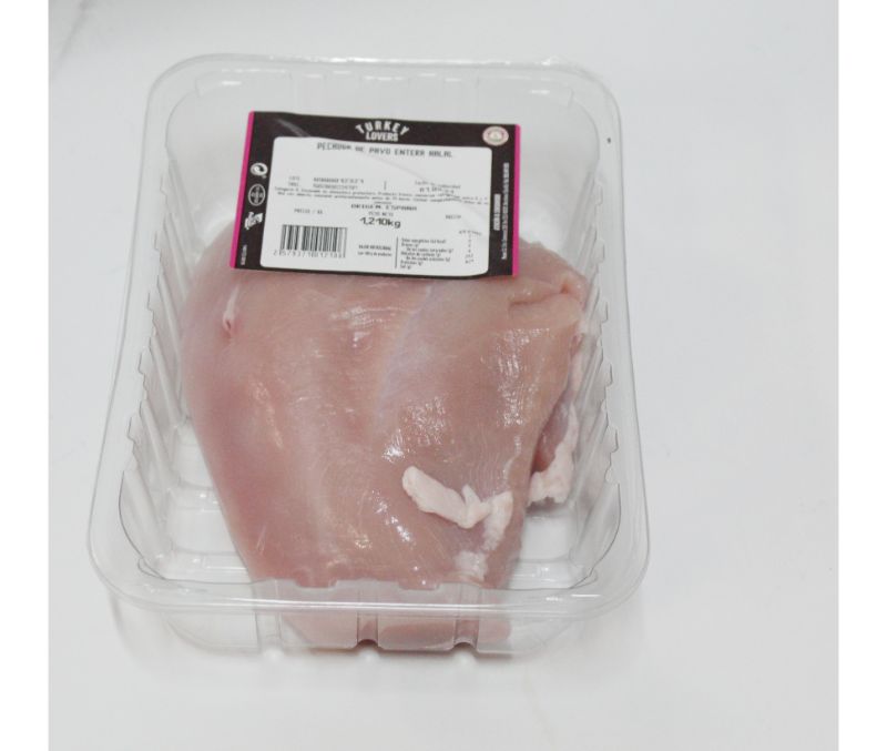 Pechuga de pavo halal (4 bandejas de 0,6 - 1 kg aprox.)