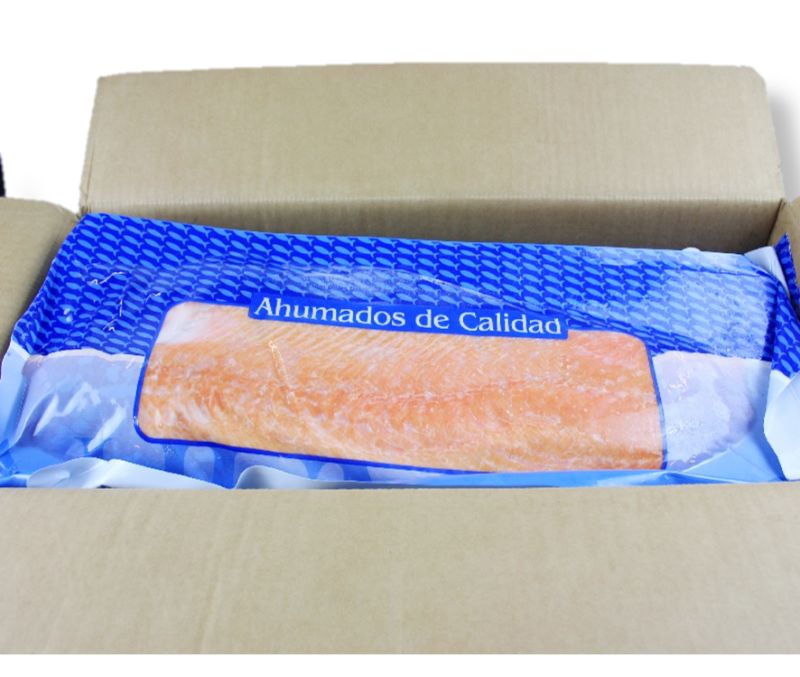 Salmón ahumado precortado (1 estuche de 1,5 kg)