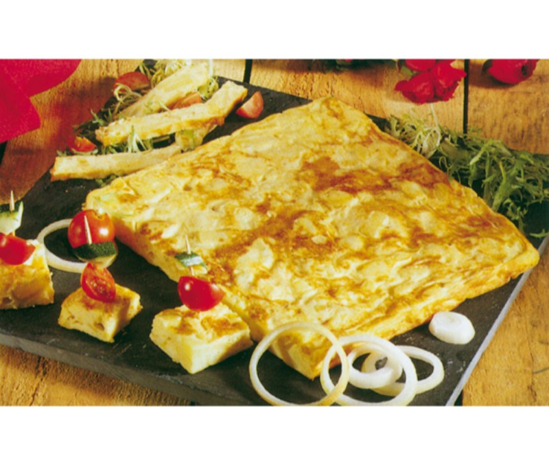 Plancha de tortilla con cebolla (1 caja de 9 kg)