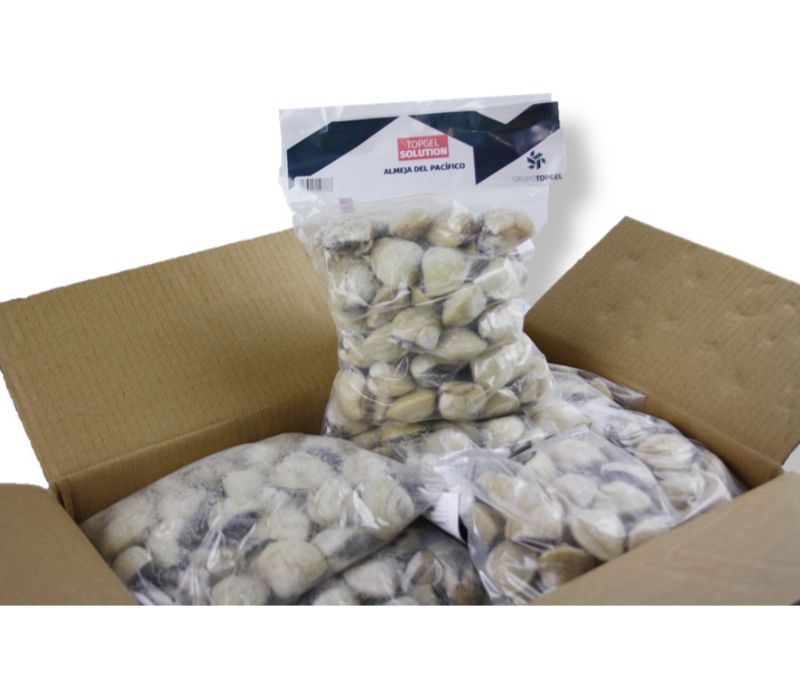 Almeja blanca del Pacífico 40-60 piezas/kg (6 bolsas de 1 kg)