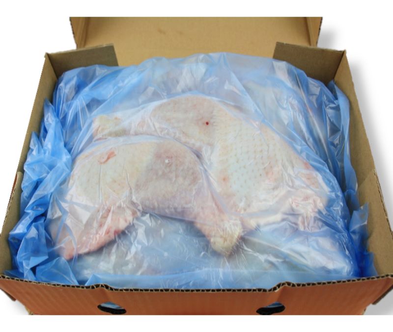 Muslo de pollo interfoliado 250 - 300 g/pieza (1 caja de 4 kg)