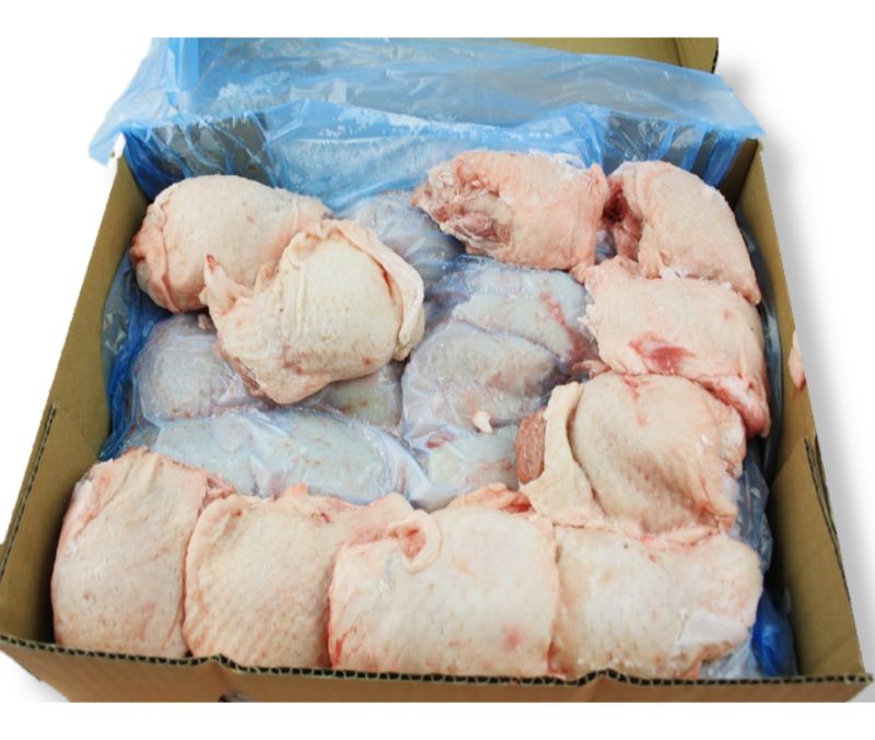 Contramuslo de pollo interfoliado 140 - 180 g/pieza (1 caja de 4 kg)