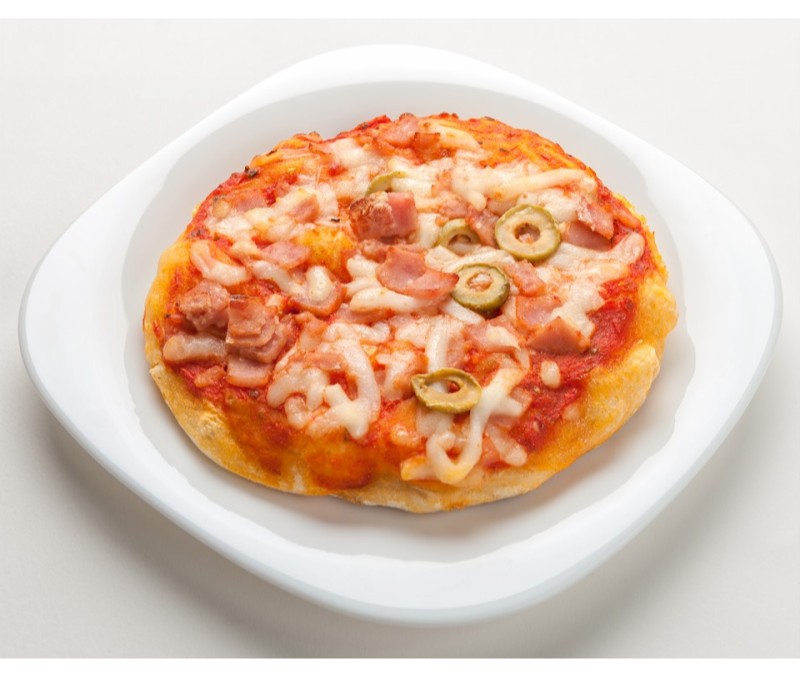 Mini pizza de jamón (1 caja de 3,5 kg aprox.)