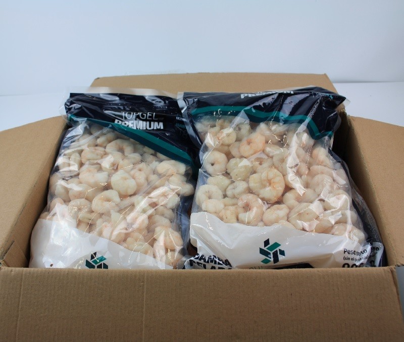 Gamba pelada 50-70 piezas/kg 10% (1 caja de 5 kg)