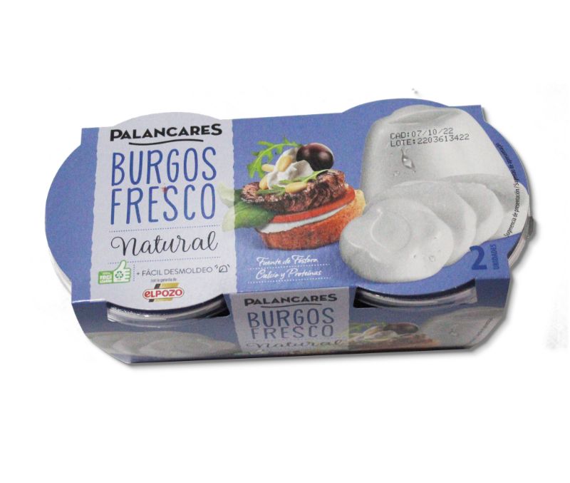 Queso fresco en tarrinas (1 caja de 1,5 kg)