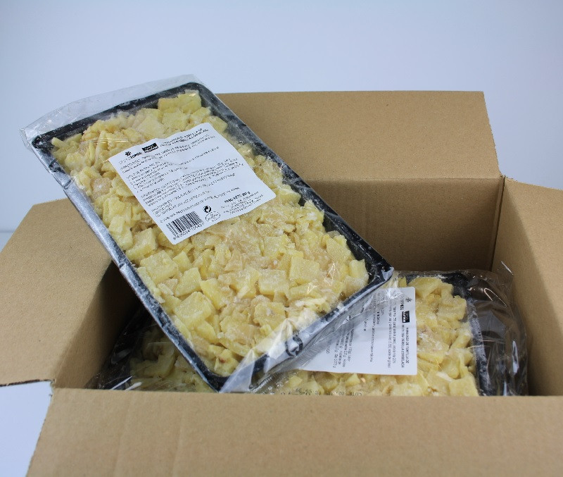 Preparado de tortilla de patata con cebolla (1 caja de 5 kg aprox.)