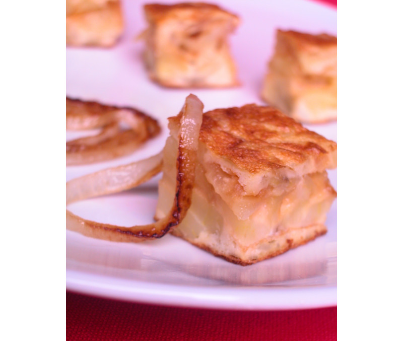 Preparado de tortilla de patata con cebolla (1 caja de 5 kg aprox.)