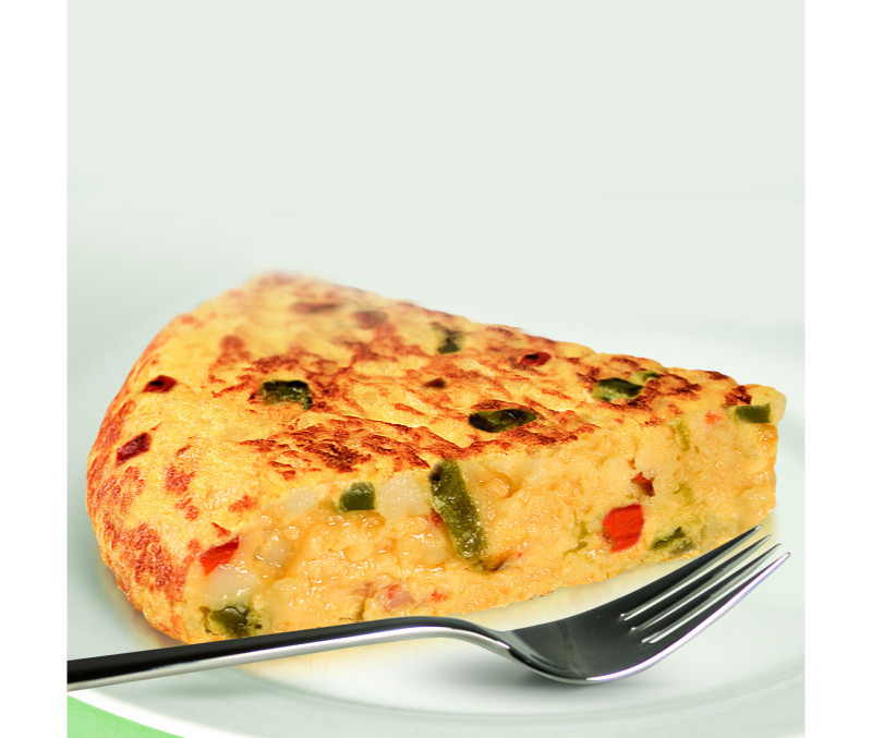 Tortilla de patata con pimiento (1 caja de 8 kg)