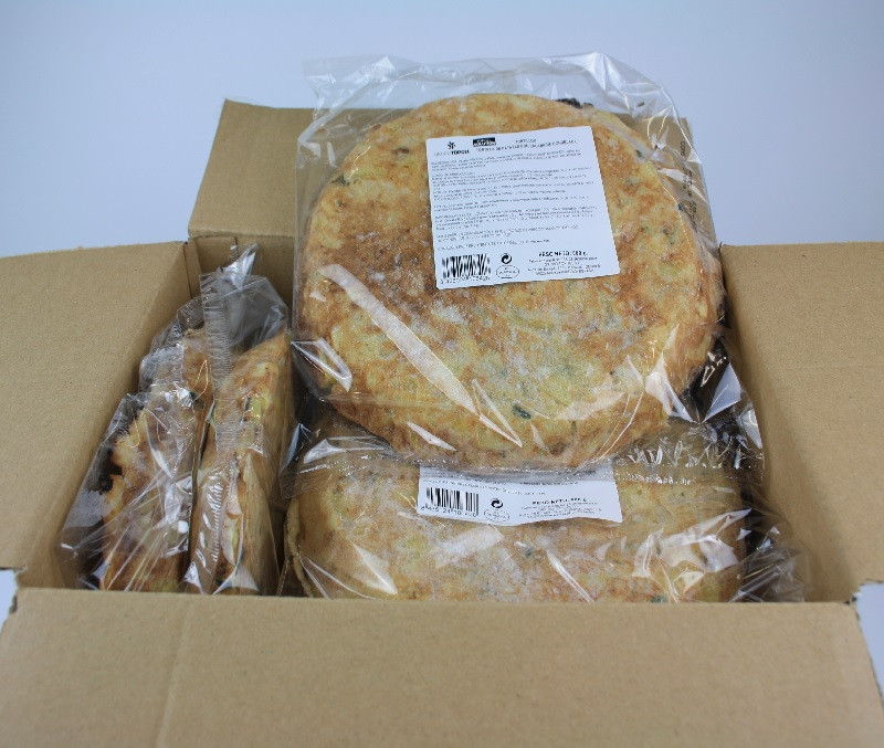 Tortilla de patata con calabacín (1 caja de 8 kg)