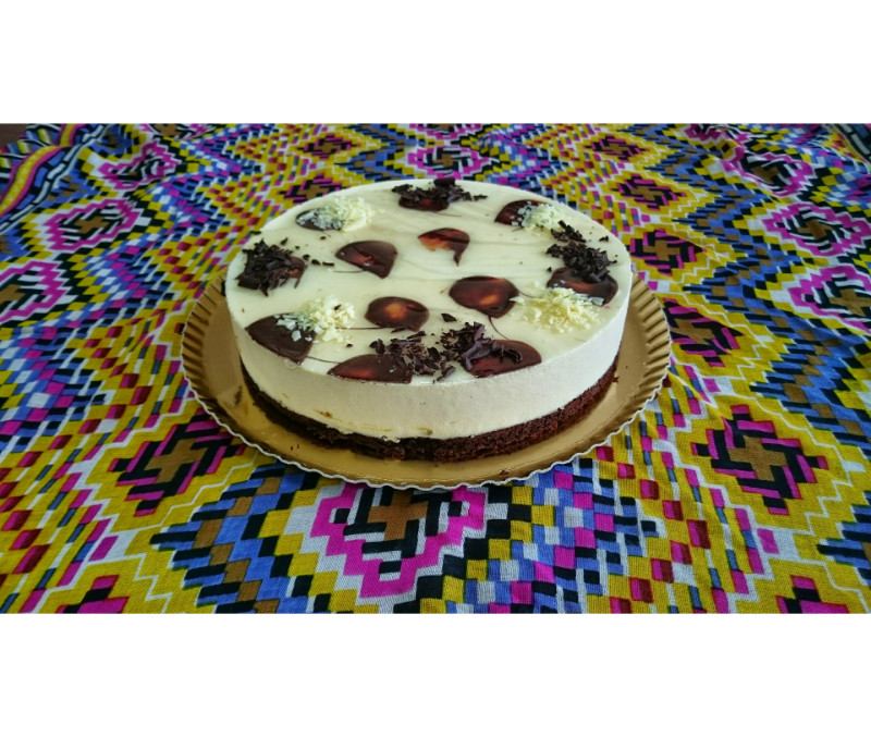 Tarta de brownie de chocolate blanco (1 caja de 1,3kg)