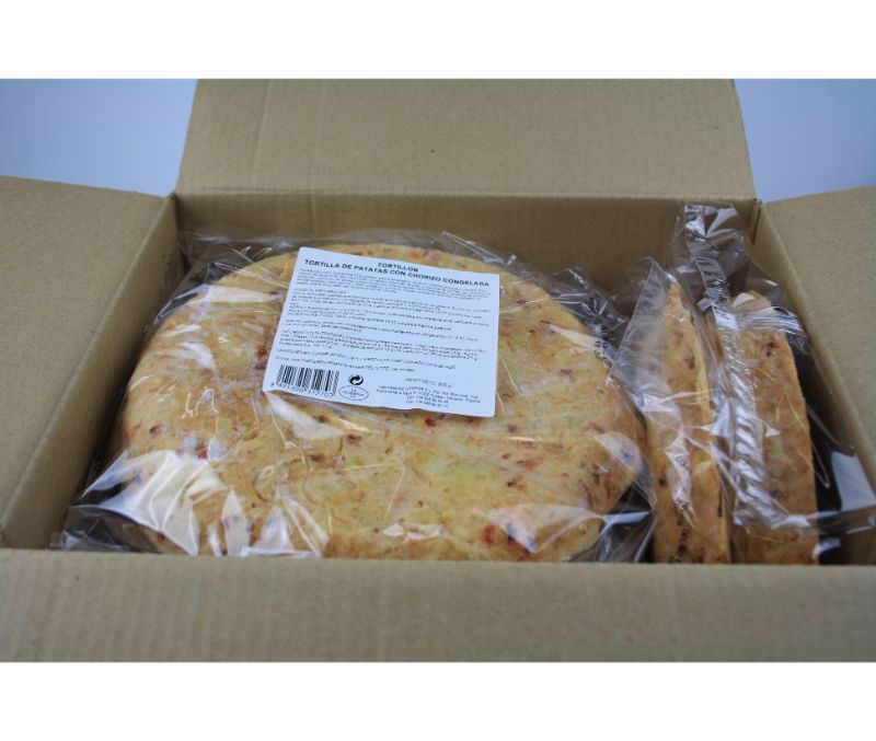 Tortilla de patata con chorizo (1 caja de 8 kg)