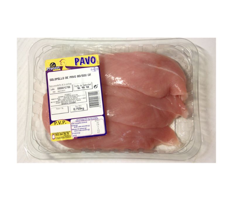 Solomillo de pavo (1 bandeja de 550 - 700 g)