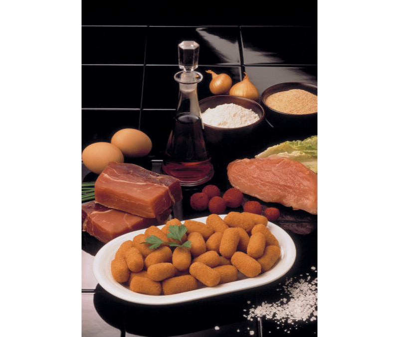 Mini croqueta casera de jamón serrano (1 caja de 4 kg)