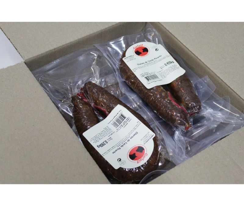 Chorizo de León picante (1 caja de 6 kg aprox.)