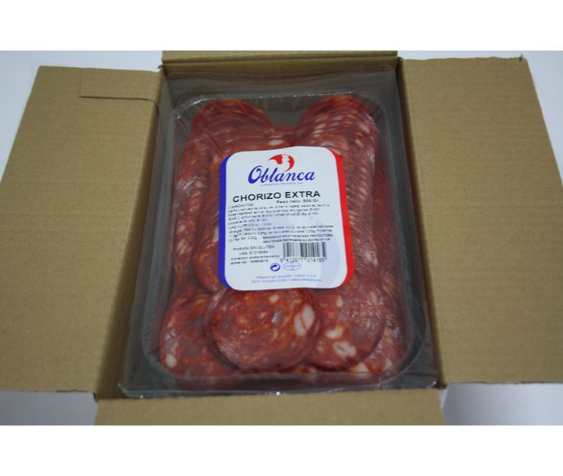 Chorizo extra loncheado (1 caja de 1,5 kg )