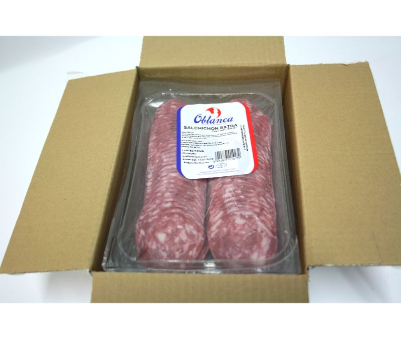 Salchichón extra loncheado (1 caja de 1,5 kg)