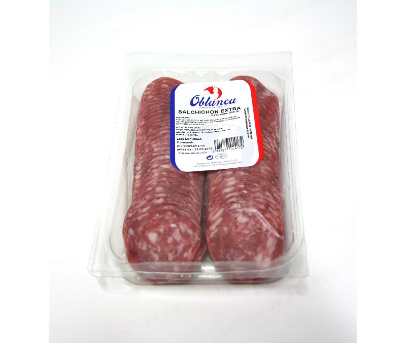 Salchichón extra loncheado (1 caja de 1,5 kg)