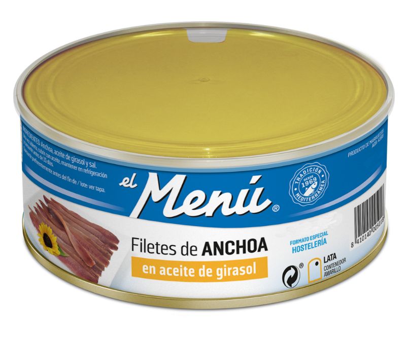 Anchoas en aceite de girasol (12 latas de 500g)